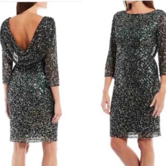 Pisarro Nights Black Sequin Dress - Picture 1 of 10